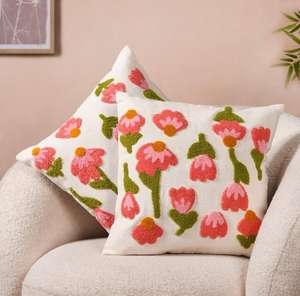 Fashionable Tufted Boho Cushion Cover By Indian Textiles H/L Handwoven Decorative <b>Throw</b> <b>Pillow</b> Luxury Boho <b>Pillow</b> - Product Image 5