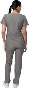 Ensemble de gommage durable en coton mélangé, uniforme médical de médecin et d'infirmière, jogging chirurgical d'hôpital, col en V, vêtement de travail unisexe à logo personnalisé - Product Image 5
