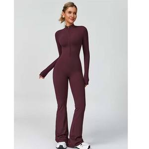 High Stretch Workout Jumpsuit Tights Women Active Wear One Piece <b>Bodysuit</b> Sports Jumpsuit Sets for Women Compression Jumpsuit - Product Image 1