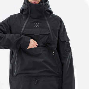 Chaqueta de Esquí Unisex Dopee Anarok Negra Impermeable - Aislamiento Térmico, Cierre de Cremallera, Cortavientos, Talla Grande, con Capucha, para Snowboard - Product Image 1