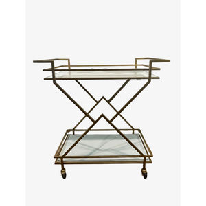 Carrito de Bar Elegante y Moderno con Diseño Geométrico de Líneas Cruzadas que Crea un Estilo Elegante, Precio al por Mayor - Product Image 1