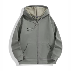 Sudadera con Capucha de Terciopelo con Cremallera para Invierno, Logotipo Personalizado, Bordado, Impresión, Imagen Personalizada, Empresa, DIY, 10 Colores, Alta Calidad, 100% - Product Image 2