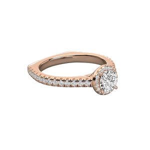 Bague pour femme en or 14 carats avec diamant solitaire, design brillant - Product Image 2