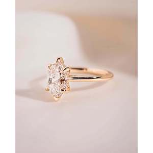 Bague de fiançailles avec halo caché en diamant cultivé en laboratoire hexagonal, 2,49 carats, certifiée IGI, or, pour femmes, par AURALUXURIA - Product Image 6
