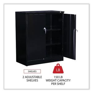 Alera CM4218BK Meuble de rangement haut de gamme 36 pouces X 18 pouces X 42 In. Organisateur de bureau assemblé avec étagères réglables, noir - Product Image 5