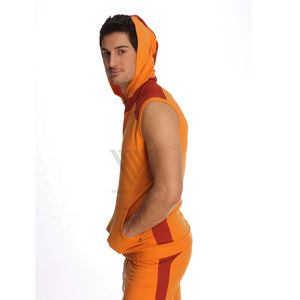 High Quality Perfect Summer Wear <b>Sleeveless</b> <b>Hoodies</b> Men Gym Sportswear Pullover Tank Top <b>Hoodies</b> For Hot Sale - Product Image 3
