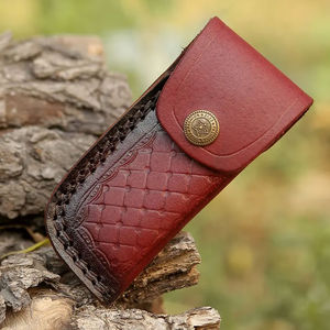 Cuchillo de cocina de hoja fija de acero Damasco de alto carbono Mango de madera de 12 pulgadas Grado industrial personalizable Hecho en Pakistán - Product Image 6