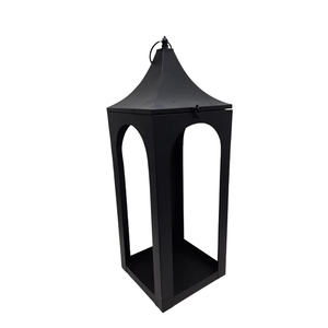 Set of 4 Small Size Iron <b>Lantern</b> With Handle & Folding Roof Black Colour <b>Paper</b> <b>Lantern</b> for Home & Wedding Decoration - Product Image 4