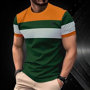 T-shirt pour hommes personnalisé Gym Fitness coton Spandex séchage rapide respirant hommes Designer course T-shirt sport col rond - Product Image 4