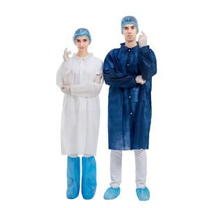 Vêtements de travail respirant coton polyester uniformes hospitaliers blouse de laboratoire blanche pour la sécurité des médecins - Product Image 4