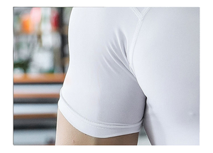 T-shirts pour hommes chemises de sport à manches courtes tissu respirant fournisseur OEM marque personnalisée marque privée en vrac en gros expédition rapide - Product Image 6