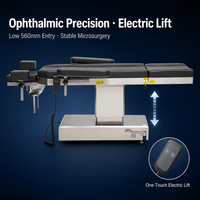 Table d'opération ophtalmique électrique à faible hauteur, lit d'examen oculaire chirurgical avec accoudoir pour médecin, prix usine