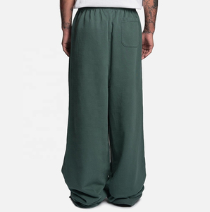 Vente en gros de pantalons larges évasés baggy décontractés pour hommes avec logo personnalisé pantalons à jambes larges pour hommes pantalons à jambes larges sur mesure grande taille - Product Image 3