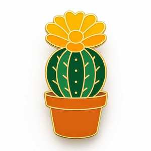 หมุดปักลายดอกไม้โลหะเคลือบแข็งเลียนแบบแบบส่วนบุคคล - Product Image 1