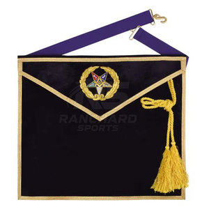 Tablier de maître maçon brodé avec des symboles artisanaux en peau d'agneau, tablier maçonnique classique, tablier de frère artisan - Product Image 2