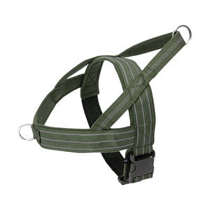 Tali leher anjing taktis empuk tahan ledakan dengan Set Harness dada tali tebal nilon anjing ukuran sedang dengan pita - Product Image 1