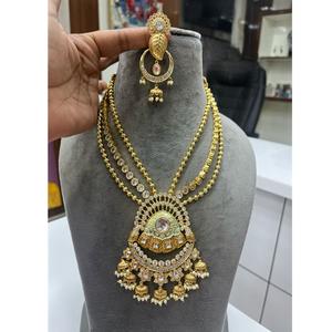 ชุดสร้อยคอกลีบดอกไม้บานสีทองสำหรับผู้หญิงเครื่องประดับดอกไม้สำหรับงานแต่งงานและของขวัญงานหมั้น - Product Image 1