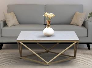 Muebles de Salón, Mesa de Lujo con Gran Exhibición de Mármol Blanco - Product Image 5