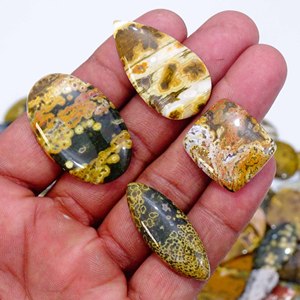 Natural Ocean Jasper Loose Cabochon Natural Ocean Jasper Piedras preciosas Venta al por mayor Curación Tumbled Piedras preciosas sueltas Fabricación de joyas - Product Image 2