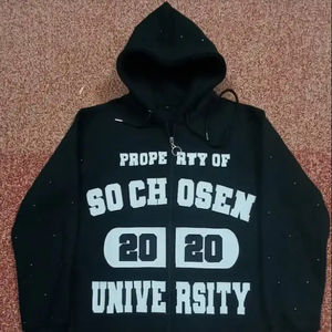 Alta calidad diamantes de imitación lavado ácido Flare pantalones de chándal pulóver Sudadera con capucha conjunto de 2 piezas Unisex apliques Vintage lavado ácido hombres chándal - Product Image 4