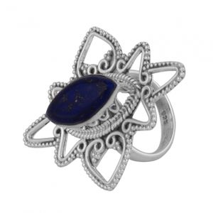 Unique Design High Fashion <b>Top</b> Selling Blue Lapis Lazuli Sterling <b>Silver</b> 925 Handmade Designer Ring Eternity Vermeil <b>Women</b> Ring - Product Image 3