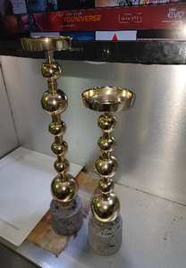 <b>Candle</b> <b>Holders</b> in Two Tone Finish Gold and <b>Marble</b> Finish Home Decoration Gold <b>Candle</b> <b>Holders</b> for Home Wedding Party Decoration - Product Image 5