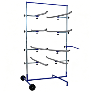 Soporte Móvil de Doble Cara para Parachoques de Alta Resistencia con Almohadillas de Espuma EPE, Ruedas Sólidas de 5 Pulgadas, Estante de Almacenamiento para Reparación de Carrocerías, Recubrimiento Metálico en Polvo - Product Image 5