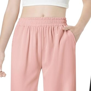 Women's Customized Eco-Friendly Canvas Winter Flat Front <b>Drawstring</b> Casual High Waist Jogger <b>Trouser</b> with Pocket Design - Product Image 6