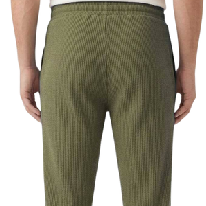 Mens Waffle Knit <b>Jogger</b> Pants Drawstring Elastic Waist <b>Slim</b> Fit Casual Lounge Sweatpants Soft Textured Tapered Trousers Pockets - Product Image 5