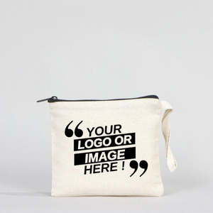 Pochette en coton non doublée personnalisée 6x5 pour femme - Product Image 1