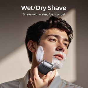 Afeitadora Eléctrica Impermeable IPX7 para Hombre, Mini Afeitadora de Láminas, Triple Cuchilla, Lavable, Afeitadora Rotatoria, Repuesto para Cara y Cuerpo, Alemana - Product Image 2