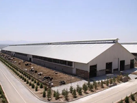 Bâtiment de ferme préfabriqué à structure en acier durable et bon marché pour grange à vaches, moutons, bovins, produits laitiers et chèvres, hangars à volaille, construction de porcheries