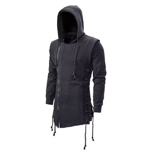 Vente en gros de sweat à capuche zippé pour hommes design professionnel coupe régulière tenue décontractée à la mode style de rue fermeture éclair solide 100% coton - Product Image 2