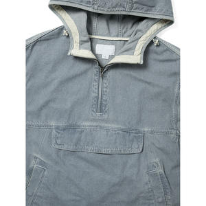 Chaqueta Cortavientos Personalizada, Servicio OEM, Color Gris Frontal con Contraste, Resistente al Viento, Transpirable, para Hombre, Invierno - Product Image 3
