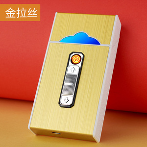 Allume-cigarettes multicolore pratique et rechargeable par USB 20 pièces de boîte à cigarettes tout-en-un - Product Image 2