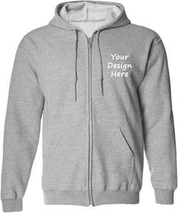 Sudadera con capucha y cremallera con estampado de estrellas y rayas Personaliza tus propias sudaderas con cremallera - Product Image 4