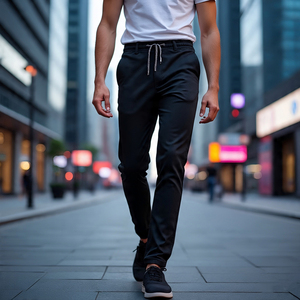 Pijama de pantalón de verano para hombre, ligero, para correr, ropa deportiva, pantalón con cordón alto, pijama para hombre - Product Image 5