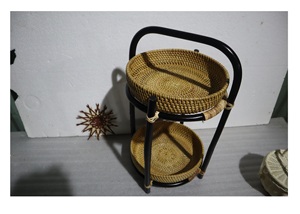 Precio de exportación competitivo, bandeja de ratán natural de la más alta calidad de 9GD Vietnam para Decoración - Product Image 5