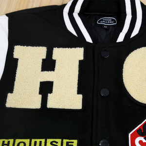 Veste universitaire réversible imperméable personnalisée avec logo sur le devant, pour hommes et femmes, manches en laine, baseball, collège - Product Image 3