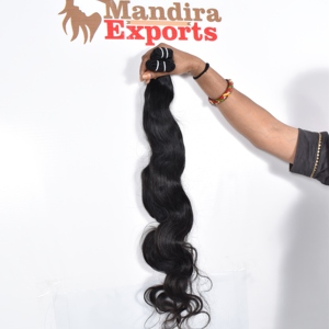 Prix d'usine en gros indien brut non transformé vierge Remy cheveux vague lâche profonde Bodywave faisceaux Temple tissage de cheveux humains - Product Image 5
