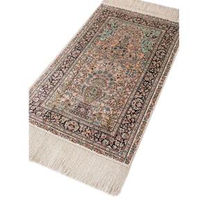 Alfombras de Seda Anudadas a Mano Gulmarg, Grandes, Rojas y Naranjas, con Diseño de Medallón Rectangular y Patrones de Rompecabezas para el Hogar, Pae-6339, para Sala de Estar y Pasillo - Product Image 2