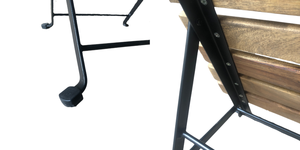 Kanhome venta al por mayor precio de fábrica al aire libre de madera 3 uds café Bistro balcón conjunto plegable silla de jardín y juego de mesa de Vietnam - Product Image 6