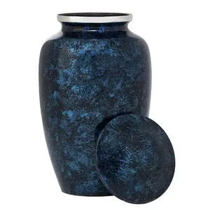 Urnes souvenir en métal de conception gravée de qualité supérieure pour les cendres humaines Urne de crémation pour les cendres masculines adultes de grossiste indien - Product Image 5