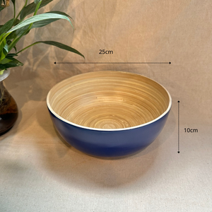 Grand saladier écologique en bambou 25 cm, anti-graisse, pour aliments saucieux - Product Image 1