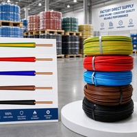 Cable Eléctrico THHN THWN para Construcción, Conductor de Cobre, Aislamiento de PVC, Revestimiento de Nailon