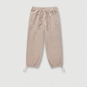 Women's 100% Cotton High Waist Solid Color Casual Oversized Heavyweight Baggy <b>Jogger</b> Pants Flat Streetwear for Winter - Product Image 5