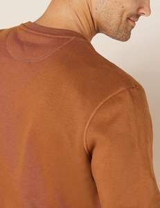 Sweat-shirt à col rond en molleton pour homme, couleur caramel (disponible en grandes tailles) par GK Leather Industries - Product Image 5