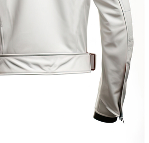 White Red Genuine Sheepskin Shirt Collar Zip-Up <b>Belted</b> Stylish Streetwear High Street Waterproof <b>Men's</b> Custom Latest Jacket - Product Image 6