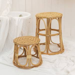 ร้านอาหารและบาร์ตกแต่งกลางแจ้งสีธรรมชาติอ้อยอุจจาระหวายปรับแต่งขนาดอุจจาระสำหรับขาย - Product Image 4