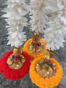 Handmade Jasmine Gota Bell String Perfect for White Jasmine Garlands Indian Wedding Party Backdrop Mehndi Wedding Mandap Stage - Product Image 4